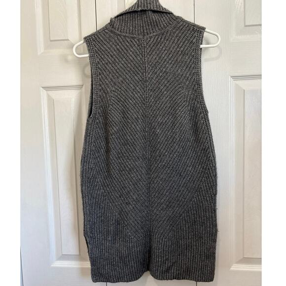 Boss Hugo Boss Fala Gray Luxe Wool Blend Sleeveless Turtleneck Sweater XS (est) - Picture 5 of 6
